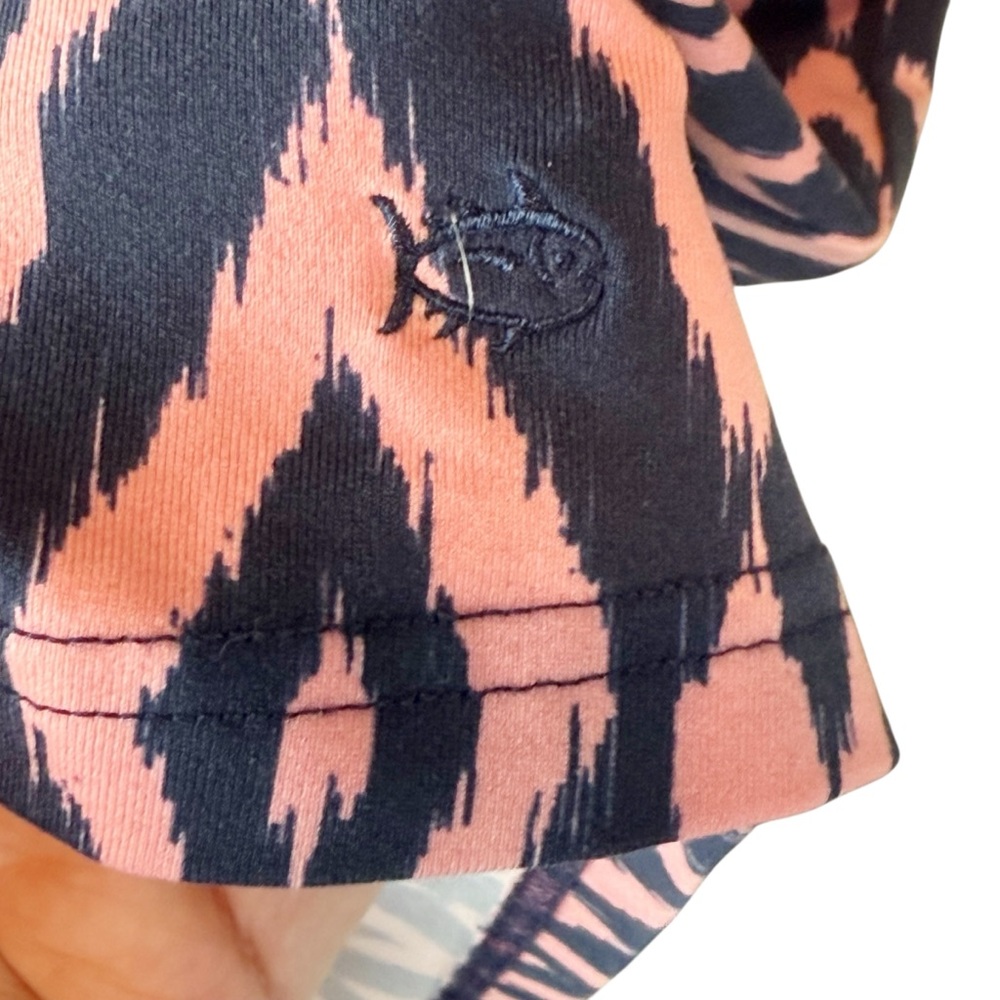 Southern‎ Tide Ikat Print Stretchy Shift Resort Preppy Pink Navy Dress Small - Picture 5 of 10